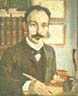 J. Mart� en su despacho de Front Street (retrato de H Norrman, 1891)
